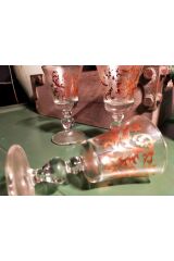 3 lü vintage ayaklı shot kadehi h 10 cm