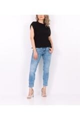Fermuar ve Püskül Detaylı Bilek Boy Denim Kot Pantalon
