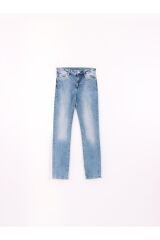 Dar Kesim Açık Mavi Jean Kot Pantalon