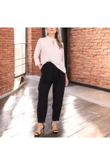 Cut Out Detaylı Likralı Bluz