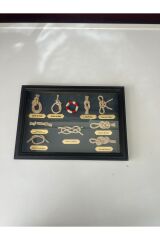 “17x24 cm Denizcilik Düğümleri Eğitim Tablosu - Vintage Stil”