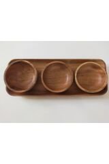 Masif vintage sunum tabağı. 4 parça 35*14*7 cm