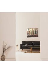 Özel Tasarım Ahşap Panel Üzerine Monte Edilmiş Marangoz Temalı Dekoratif Tablo 70 Cm