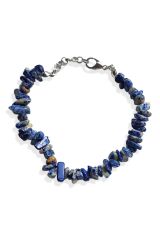 Lapis Lazuli El Işçiliği Kırık Doğal Taş Bileklik