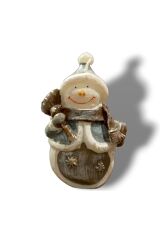 Kardan Adam Figürlü Dekoratif Yılbaşı Mum Snowman