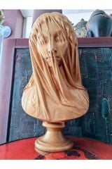 Dekoratif Heykel Gelin Başı Biblo Altın Polyester Büst