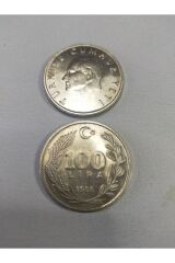 2 Adet 1988 Çil 100 Tl Madeni