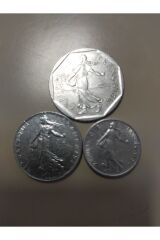 1960-80 Ler Fransız Frangı 3 Lü Set