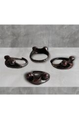 Vıntage Kurbağa Formlu Bronz Yüzük